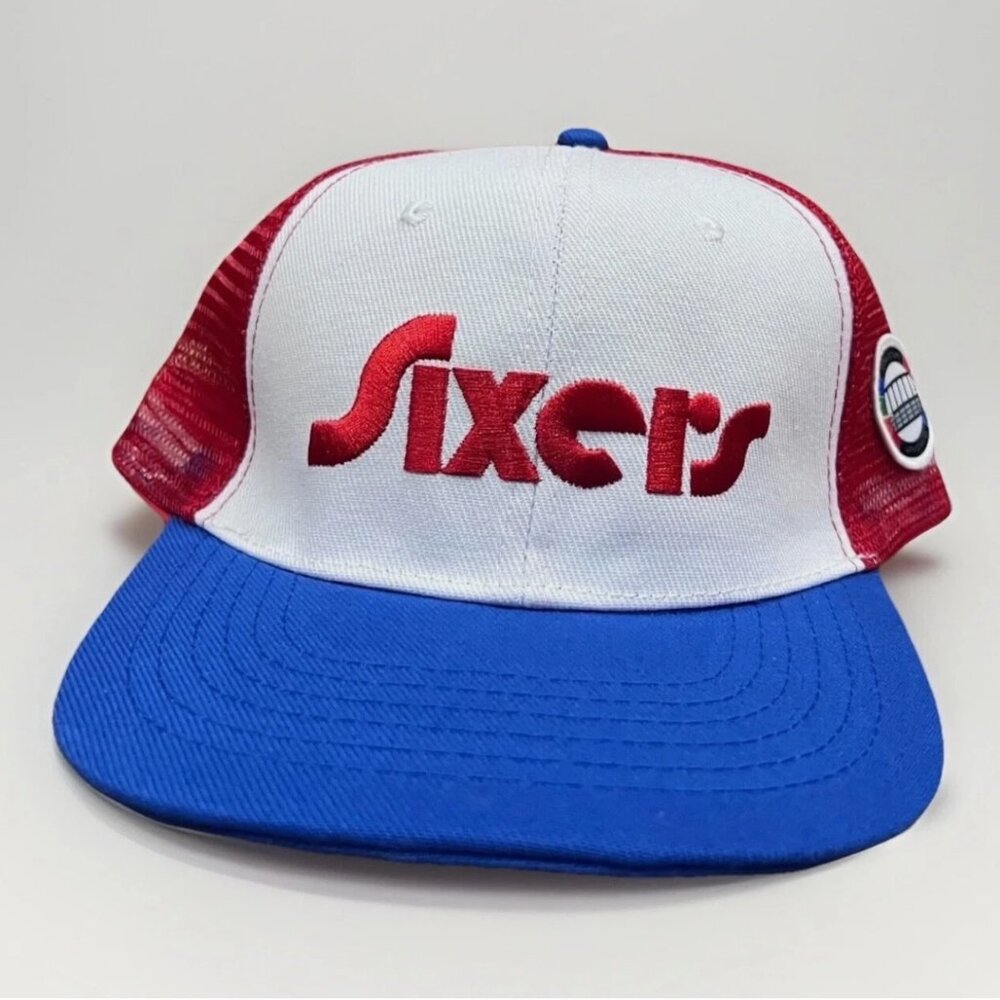 Sixers Philadelphia 76ers Snapback Hat NBA Mesh Back Cap Spectrum Logo